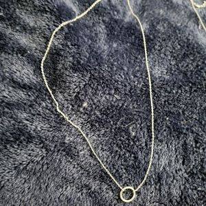 Silver circle necklace